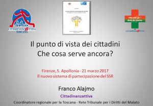 Partecipazione nella sanità toscana